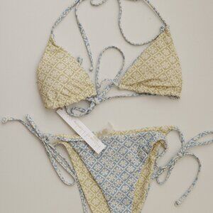 House of Harlow 1960 Reversible Bikini Set L | Green & Blue | NWT REVOLVE